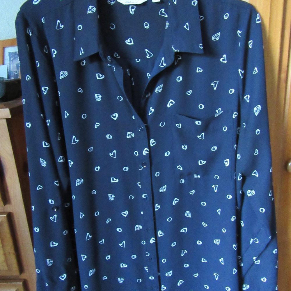 Retimans Long Sleeve Navy Shirt w/ Design